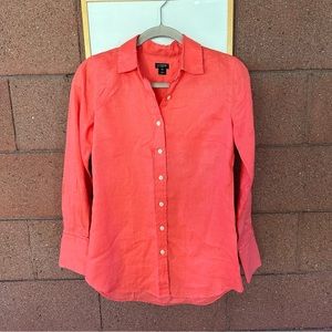 100% linen J. Crew button down shirt